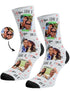 גרביים עם פרצופים דגם - Love notebook socks