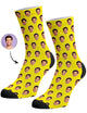 גרביים עם פרצופים דגם - Face Pattern Socks