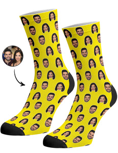 גרביים עם פרצופים דגם - Couples Face Pattern Socks