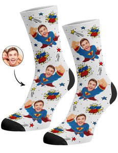 גרביים עם פרצופים דגם - Super Dad Socks