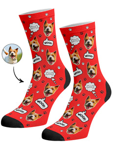 גרביים עם פרצופים דגם - Your Dog Woof Socks