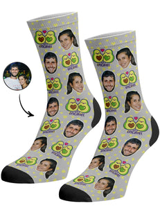 גרביים עם פרצופים דגם - Avocuddle Socks