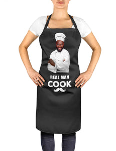 סינר עם פרצוף דגם - REAL MAN COOK