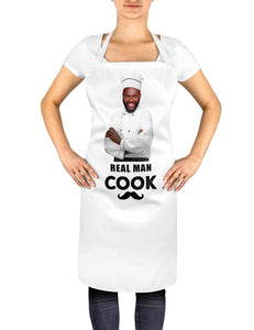 סינר עם פרצוף דגם - REAL MAN COOK