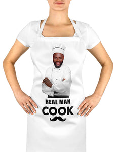 סינר עם פרצוף דגם - REAL MAN COOK