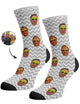 גרביים עם פרצופים דגם - Zig Zag Face Pattern Socks