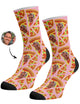 גרביים עם פרצופים דגם - Pizza My Face Socks