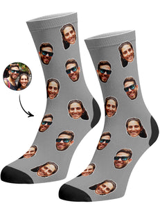 גרביים עם פרצופים דגם - Classic couple face socks