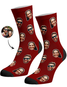 גרביים עם פרצופים דגם - Classic couple face socks