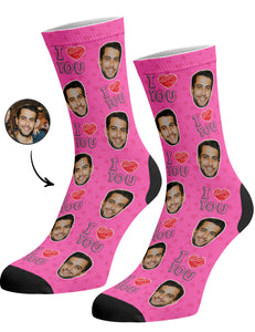 גרביים עם פרצופים דגם - I Heart You Socks