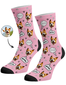 גרביים עם פרצופים דגם - Your Dog Woof Socks