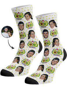 גרביים עם פרצופים דגם - Avocuddle Socks