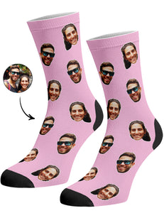 גרביים עם פרצופים דגם - Classic couple face socks