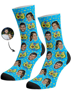 גרביים עם פרצופים דגם - Avocuddle Socks