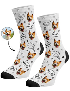 גרביים עם פרצופים דגם - Your Dog Woof Socks