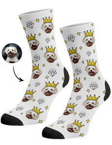 גרביים עם פרצופים דגם - KING DOG SOCKS