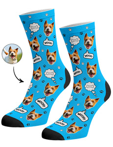 גרביים עם פרצופים דגם - Your Dog Woof Socks