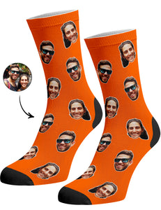 גרביים עם פרצופים דגם - Classic couple face socks