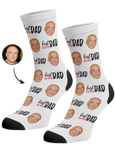 גרביים עם פרצופים דגם - Best Dad Socks