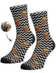 גרביים עם פרצופים דגם - Zig Zag Face Pattern Socks