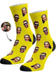 גרביים עם פרצופים דגם - Classic couple face socks